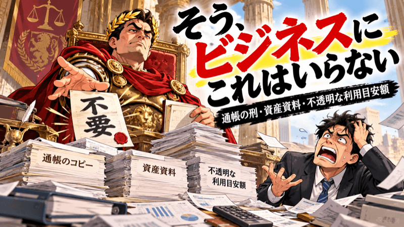 そう、ビジネスにこれはいらない
